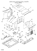 AIR FLOW AND CONTROL Diagram and Parts List for ACE082XH0  Whirlpool Air Conditioner