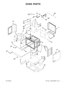 Oven Parts Diagram and Parts List for KOCE500ESS05  KitchenAid Microwave