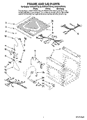 FRAME AND LID PARTS Diagram and Parts List for KUDD03STBL10  KitchenAid Dishwasher