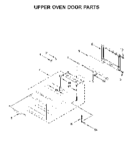 Upper oven door parts Diagram and Parts List for WOD77EC0HS02  Whirlpool Wall Oven