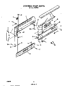 Control Panel Diagram and Parts List for F4857*0  Roper Range