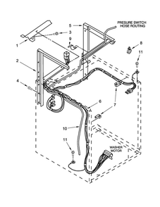 Dryer Support And Washer Parts Diagram and Parts List for 110C81432510  Kenmore Washer Dryer Combo