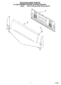 BACKGUARD Diagram and Parts List for SF3020EKT0  Whirlpool Range