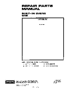 Front Cover Diagram and Parts List for B6757*0  Roper Range