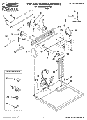 TOP AND CONSOLE PARTS Diagram and Parts List for EED4400VQ0  Estate Dryer