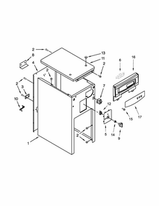 Cabinet And Control Parts Diagram and Parts List for 66514723112  Kenmore Trash Compactor