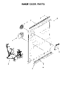 Inner door parts Diagram and Parts List for 66514549N711  Kenmore Dishwasher