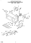 INTERIOR PARTS (1), LITERATURE Diagram and Parts List for KHMC107BBL0  KitchenAid Microwave