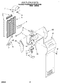 AIR FLOW Diagram and Parts List for 4YED22PWDW00  Whirlpool Refrigerator