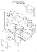 UPPER OVEN Diagram and Parts List for RBD305PDQ9  Whirlpool Wall Oven