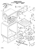 LINER Diagram and Parts List for 8VET2WPKKT00  Whirlpool Refrigerator