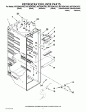 REFRIGERATOR LINER PARTS Diagram and Parts List for WSF26D4EXA02  Whirlpool Refrigerator