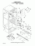 LINER PARTS Diagram and Parts List for W8FXNGMWD00  Whirlpool Refrigerator