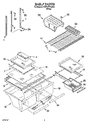 SHELF PARTS Diagram and Parts List for 5VET3DTKLQ03  Whirlpool Refrigerator