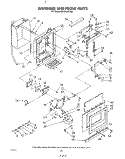 DISPENSER AND FRONT Diagram and Parts List for KSRF42DTX00  KitchenAid Refrigerator