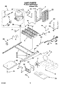 UNIT PARTS, OPTIONAL PARTS (NOT INCLUDED) Diagram and Parts List for 6ED2FHKXRL03  Whirlpool Refrigerator