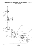 BRAKE, CLUTCH, GEARCASE, MOTOR AND PUMP Diagram and Parts List for LA5460XTM0  Whirlpool Washer