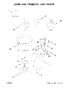Base And Pedestal Unit Parts Diagram and Parts List for 5KSM156HMBBM4  KitchenAid Mixer