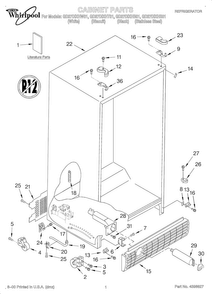 Cabinet/literature Diagram and Parts List for OEM4-GD27DIXHB01  Whirlpool Refrigerator