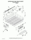 UPPER RACK AND TRACK PARTS Diagram and Parts List for KUDE70FXSS2  KitchenAid Dishwasher