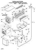 Part Location Diagram of 2258233 Whirlpool Ice Container Assembly