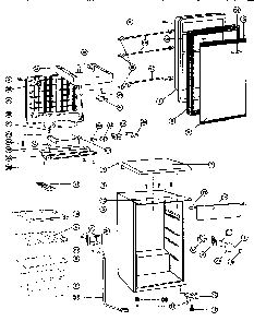 Compact Refrigerator Diagram and Parts List for 46195475  Kenmore Refrigerator