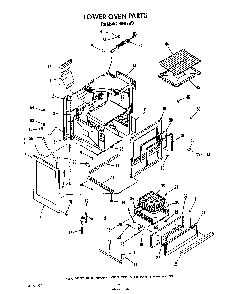 Lower Oven Diagram and Parts List for H6358*0  Roper Range