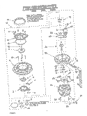 PUMP AND MOTOR Diagram and Parts List for DU915PWKT0  Whirlpool Dishwasher