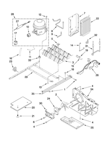 Unit Parts Diagram and Parts List for 10641563805  Kenmore Refrigerator