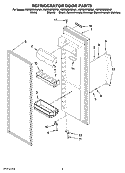 REFRIGERATOR DOOR PARTS Diagram and Parts List for KSRS25RSMS01  KitchenAid Refrigerator