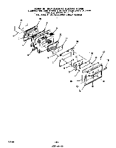 Oven Door Diagram and Parts List for 2384*0A  Roper Range