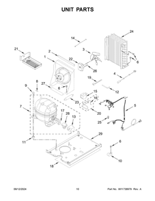 06 - Unit Parts Diagram and Parts List for WUI75X15HZ02  Whirlpool Ice Maker