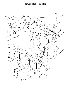 Cabinet parts Diagram and Parts List for 7MWGD6620HW1  Whirlpool Dryer