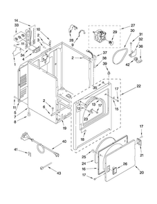 Cabinet Parts Diagram and Parts List for 110C61182010  Kenmore Dryer