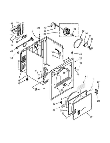 Cabinet Parts Diagram and Parts List for 110C60222510  Kenmore Dryer