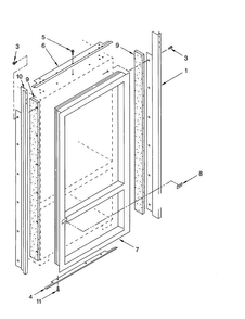Cabinet And Breaker Trim Diagram and Parts List for KBLP36FKS01  KitchenAid Refrigerator