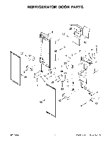 Refrigerator Door Parts Diagram and Parts List for KRFF507HPS03  KitchenAid Refrigerator