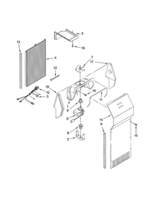 Air Flow Diagram and Parts List for GS6NHAXVB04  Whirlpool Refrigerator