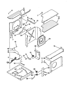 Airflow And Control Diagram and Parts List for ACM25XJ0  Whirlpool Air Conditioner