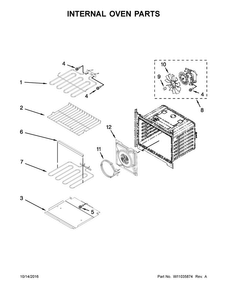 Internal Oven Parts Diagram and Parts List for WOD93EC7AB05  Whirlpool Wall Oven