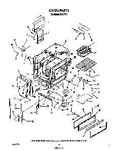 Oven Diagram and Parts List for N9457*3  Roper Range
