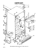 CABINET Diagram and Parts List for ET17HKXMWR1  Whirlpool Refrigerator