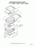 REFRIGERATOR SHELF PARTS Diagram and Parts List for ED5LHAXWB00  Whirlpool Refrigerator