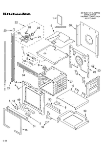 Oven Parts Diagram and Parts List for KEBC208KSS01  KitchenAid Wall Oven