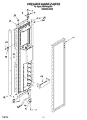 FREEZER DOOR PARTS Diagram and Parts List for KSSP42QMS01  KitchenAid Refrigerator