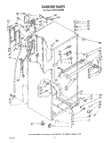 CABINET Diagram and Parts List for ET14AKXSW03  Whirlpool Refrigerator
