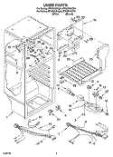 LINER PARTS Diagram and Parts List for RT16DKYKT01  Roper Refrigerator