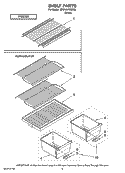 SHELF PARTS, OPTIONAL PARTS (NOT INCLUDED) Diagram and Parts List for MTB1551VEW00  Whirlpool Refrigerator