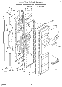 FREEZER DOOR Diagram and Parts List for 4KSRS22QAA01  KitchenAid Refrigerator