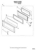 DOOR PARTS Diagram and Parts List for GH4155XPS1  Whirlpool Microwave